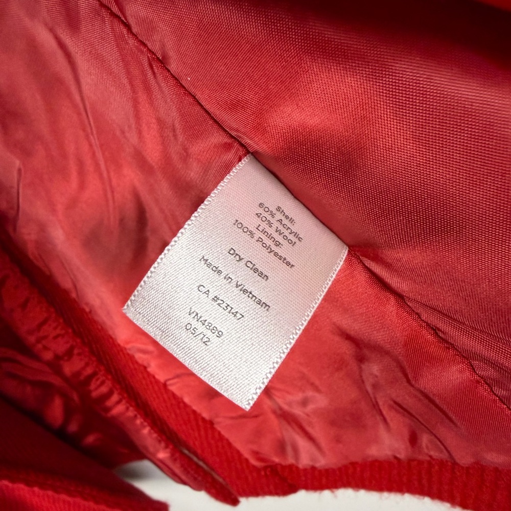 Talbots Bright Red Single-Button Notch Lapel Blaz… - image 4